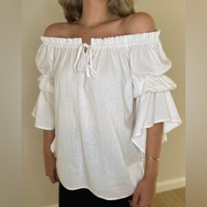 Cottagecorewear Ruth Blouse in Ivory